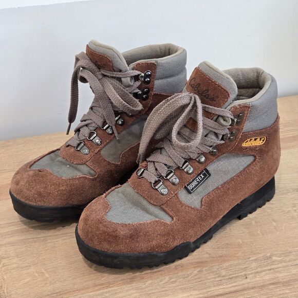 VTG Cabela\'s Mens Gore Tex Boots‎ Size 8.5D Hiking Hunting Brown Leather Canvas main image 9